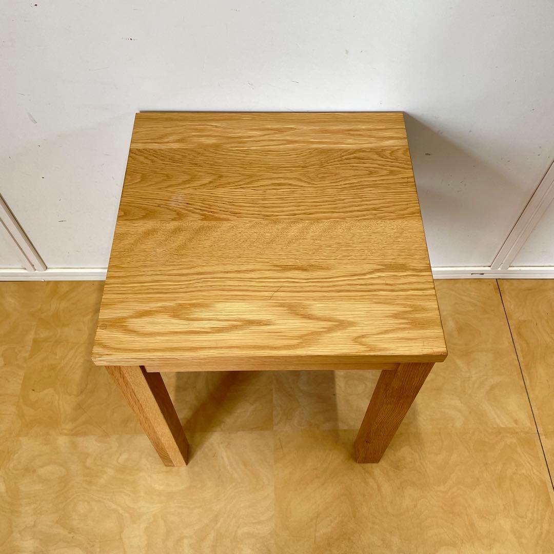 無印良品 オーク無垢材 サイドテーブル ベンチ スツール 椅子 チェア 台 棚