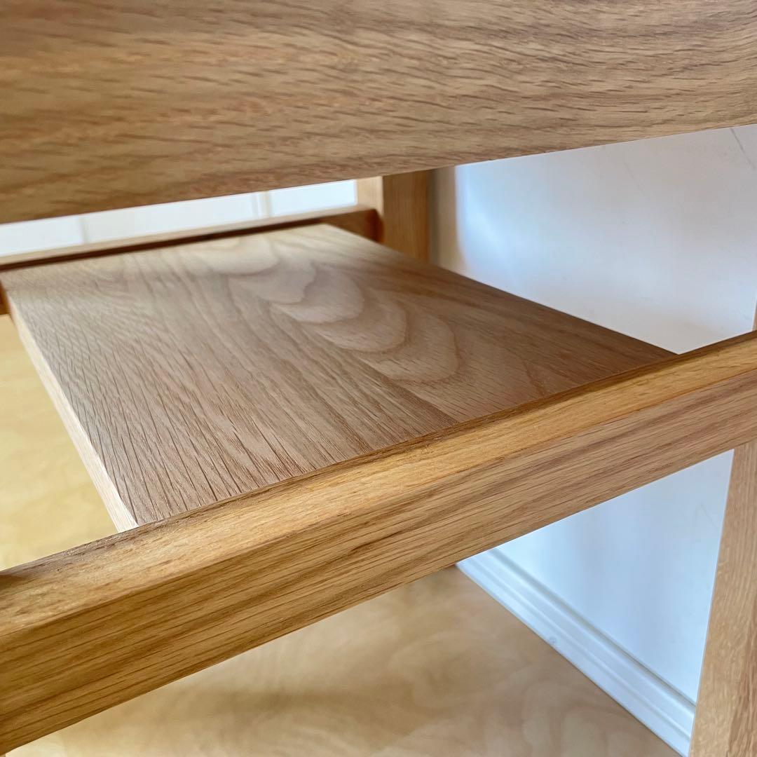 無印良品 オーク無垢材 サイドテーブル ベンチ スツール 椅子 チェア 台 棚