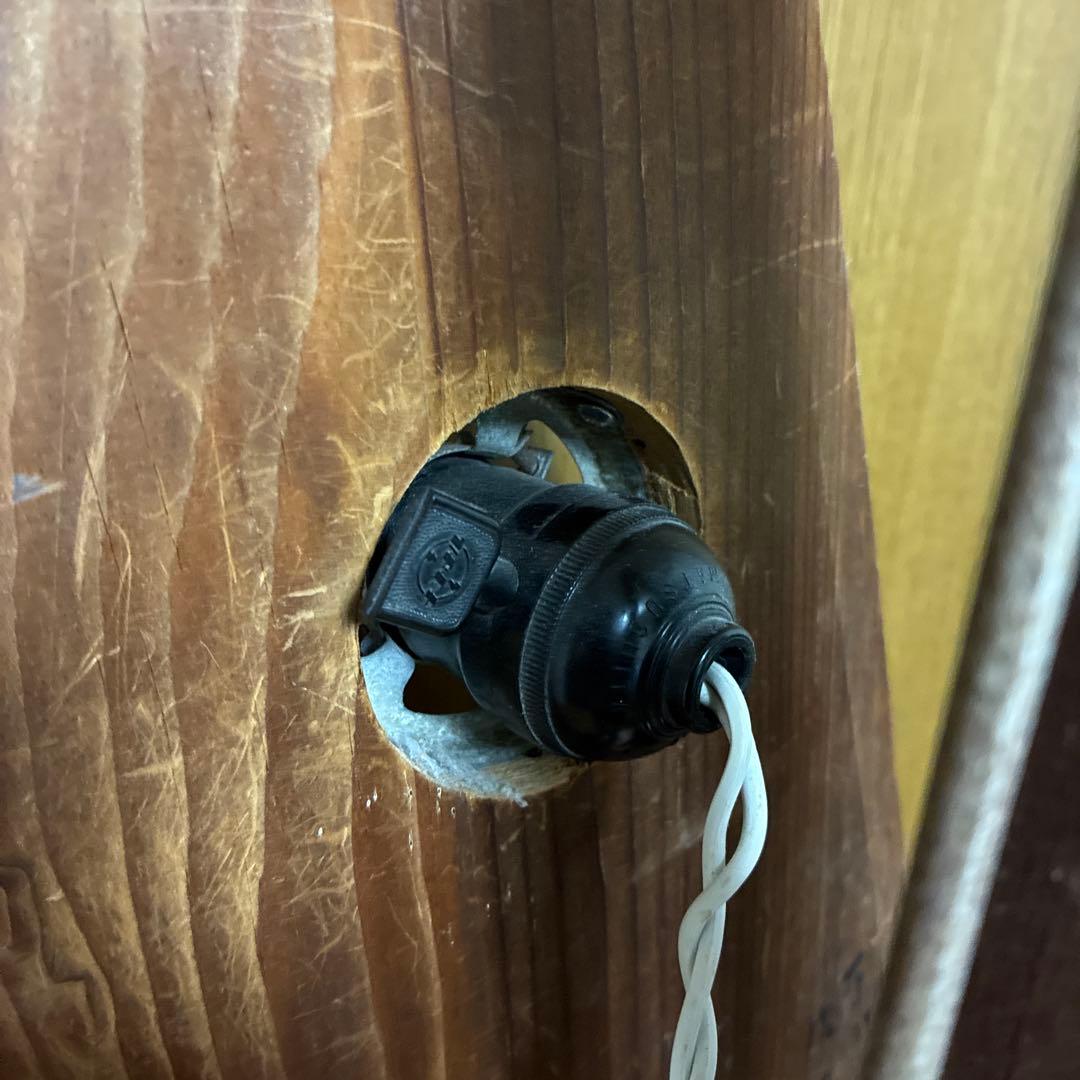 ヴィンテージ 折りたたみ　アイロン台 ウッド　木製　アンティーク 照明付　ライト