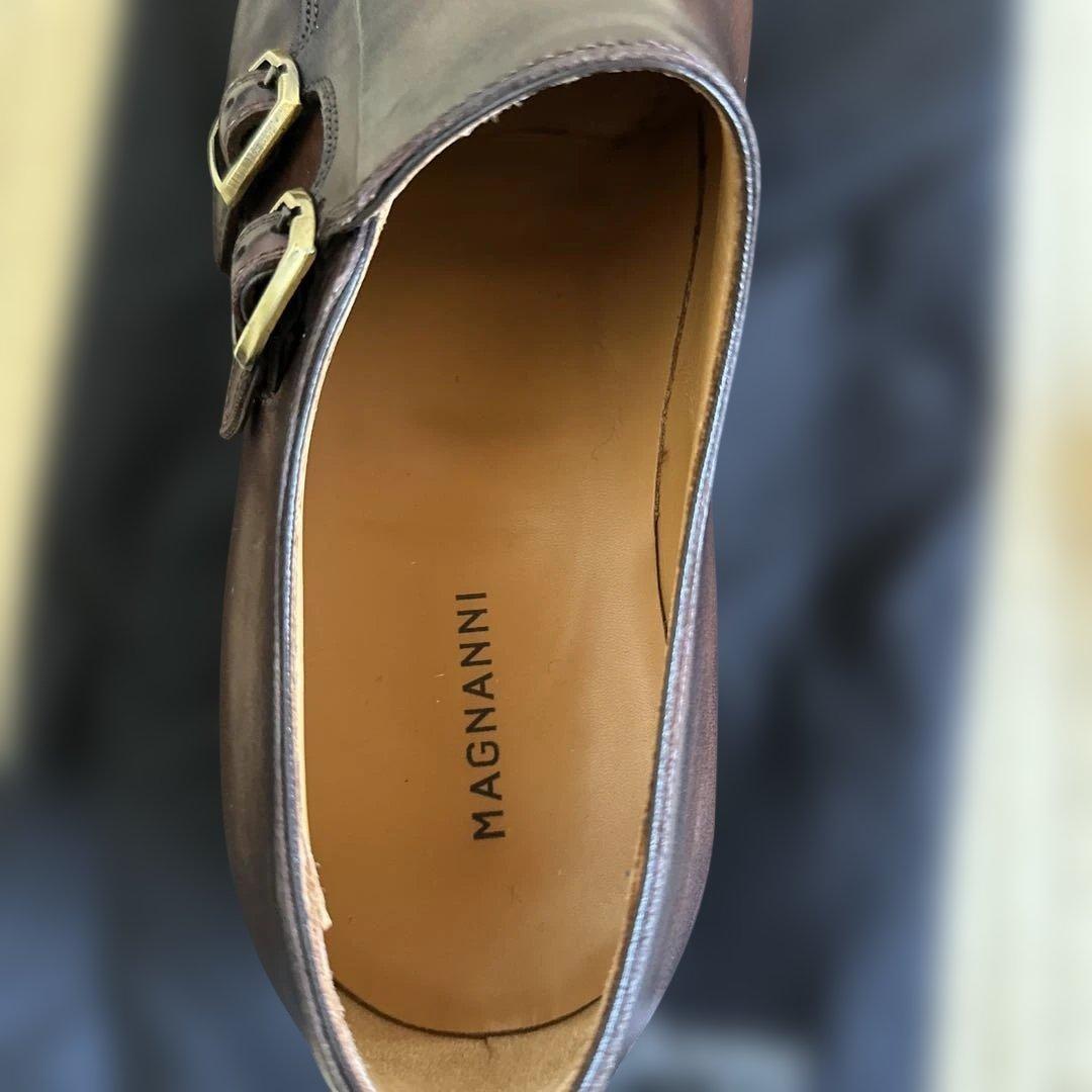 【極美品】MAGNANNI マグナーニ ダブルモンクストラップシューズ