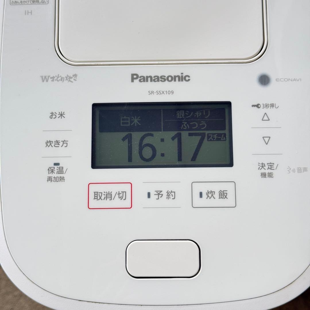 Panasonic パナソニック SR-SSX109 2019年製 炊飯器