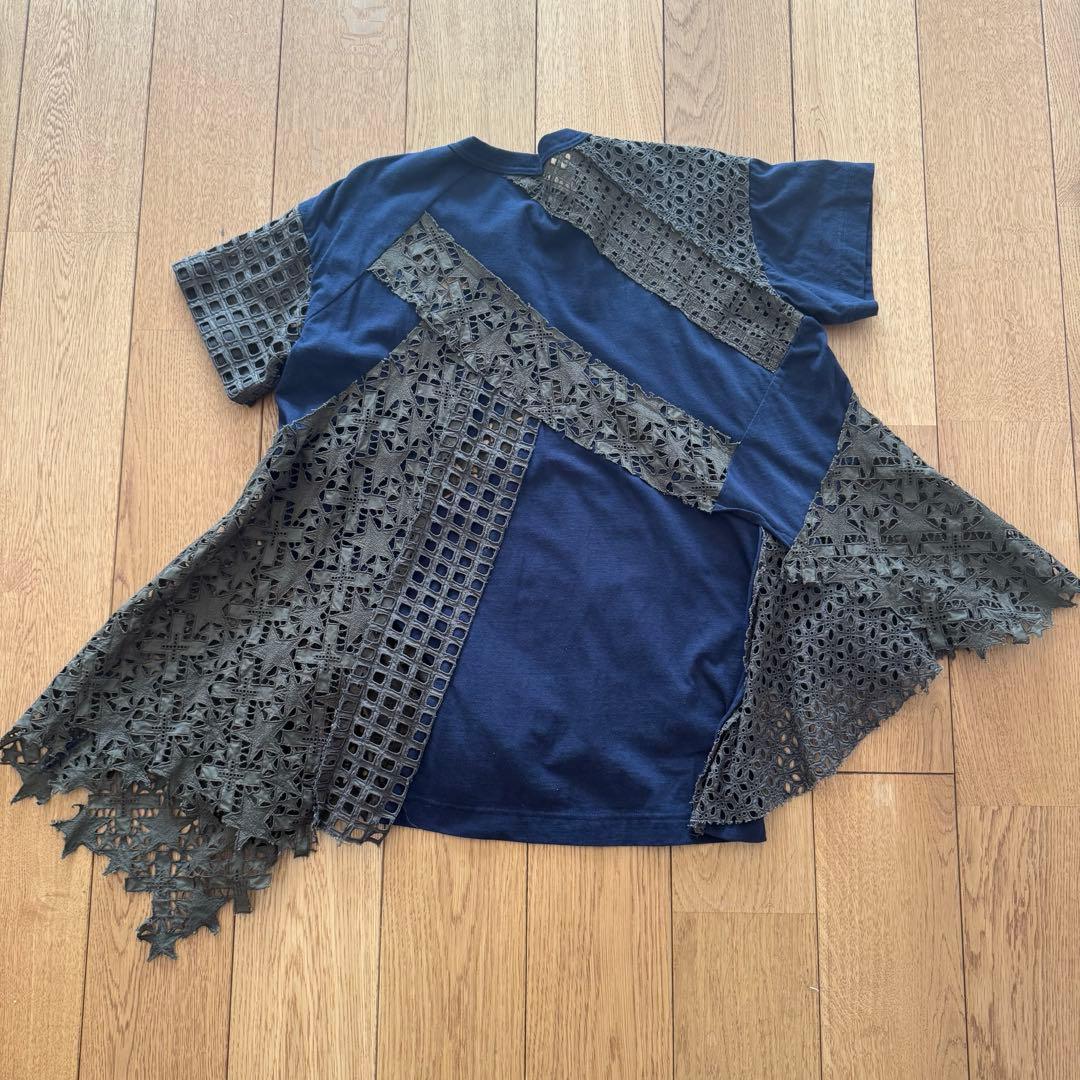 美品　Sacai サカイ Tシャツ 星 カーキ ネイビー