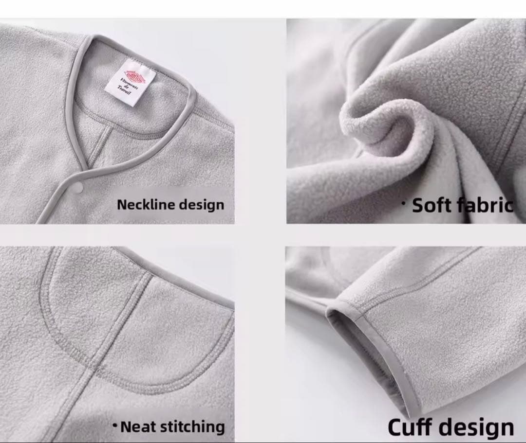 DANTONダントン ノーカラー フリース ジャケット　XL ネイビー