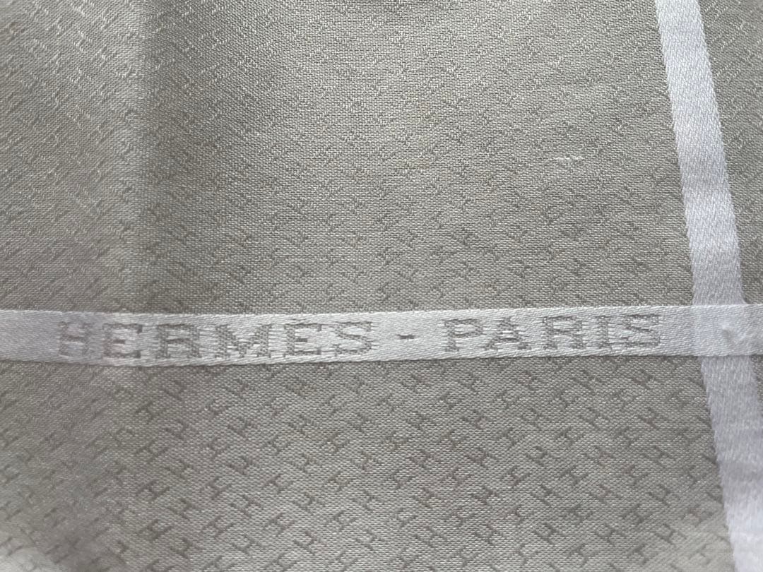 【新品未使用】HERMES ハンカチ グレー