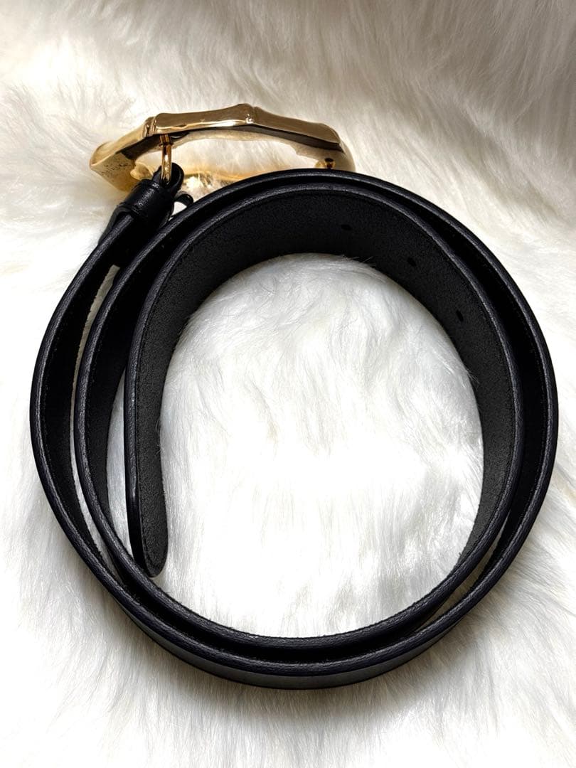 希少　GUCCI ベルト　バンブー　ブラック　ゴールド　　大幅値下げ　早い者勝ち