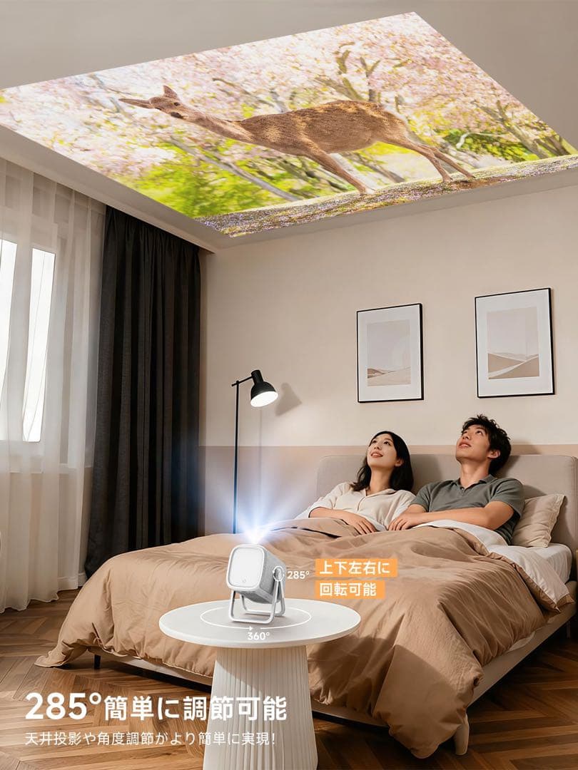 ✨プロジェクター 家庭用 小型 Netflix公式アプリ内蔵 4K対応