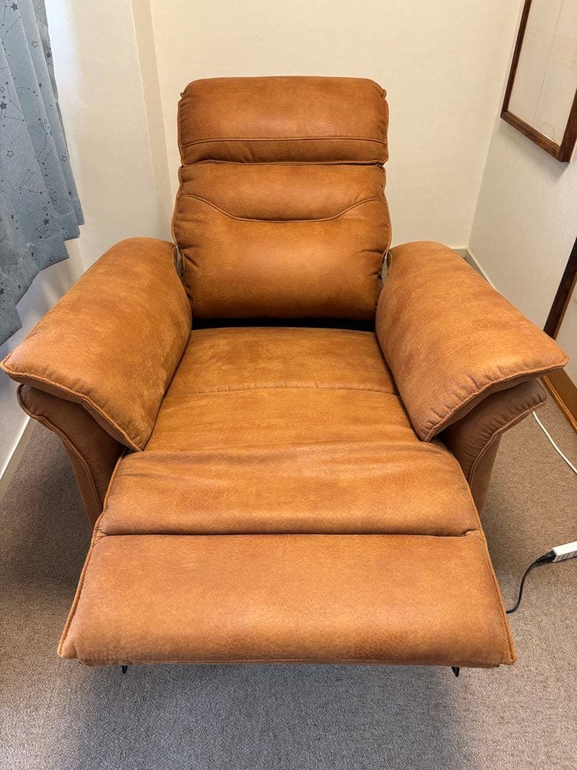 ブラウン リクライニングソファ　２モーター