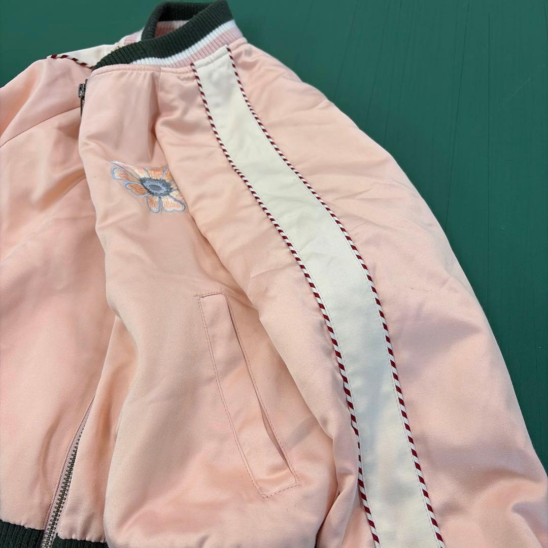 ステラマッカートニー花柄刺繍 ボンバージャケット ピンク