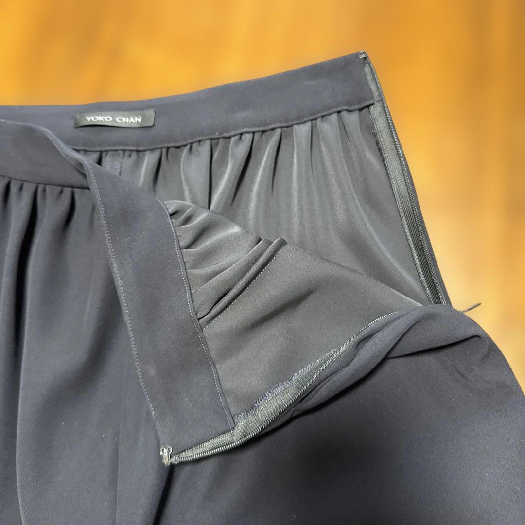 YOKO CHANハイウストギャザーパンツ38サイズ YCP-220-063