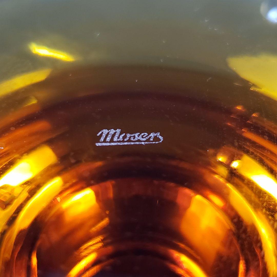 Moser モーゼル 純金彩 コンポート 戦士の行進 ガラス