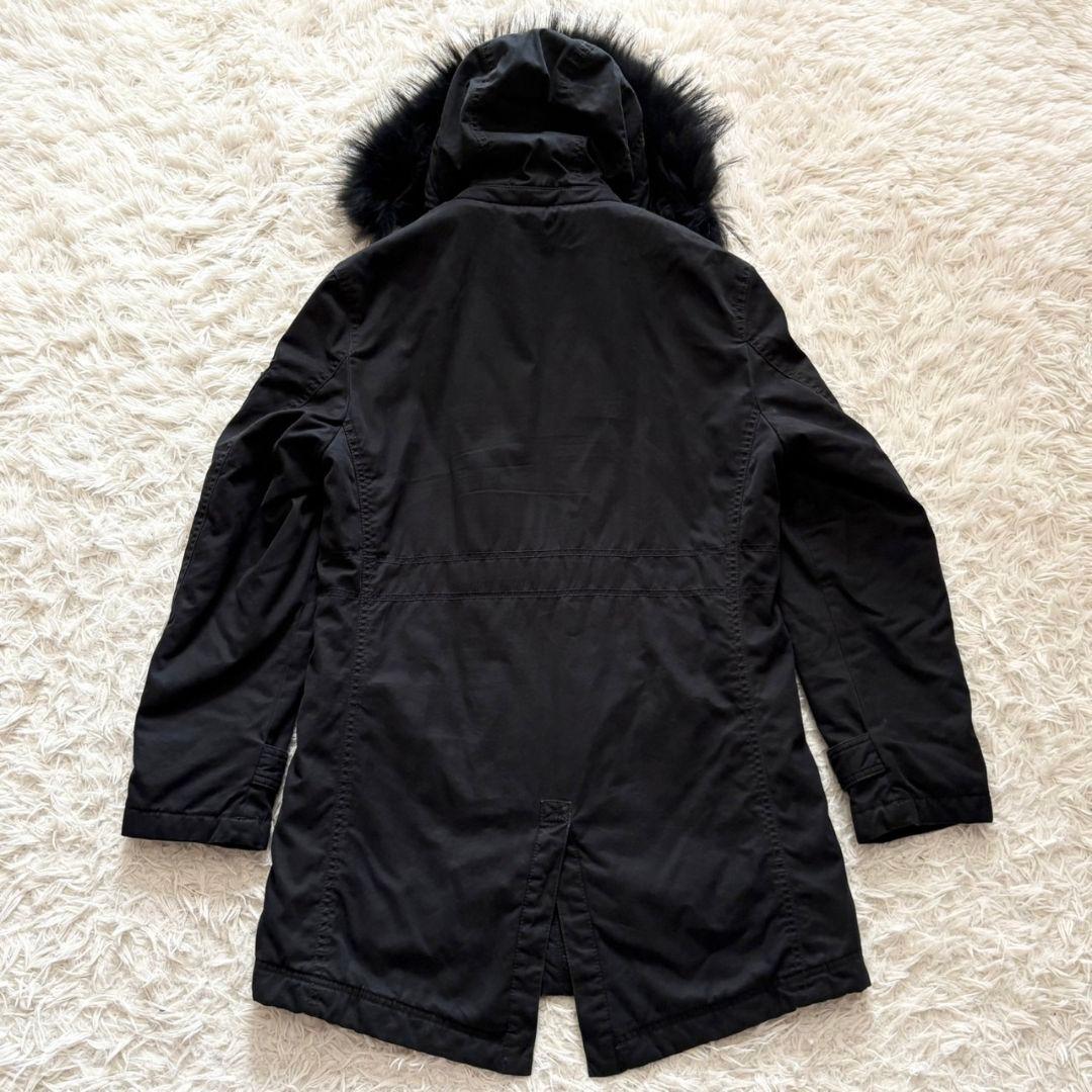 美品 バーバリー ブラックレーベル モッズコート ノバチェック タヌキファー