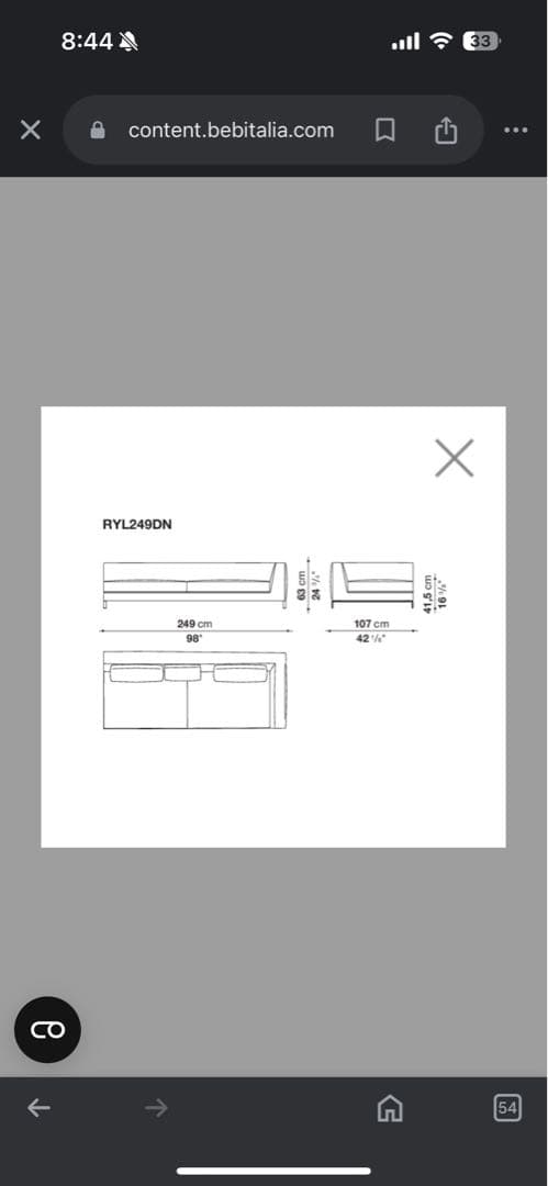 B&B Italia Ray コーナーソファー