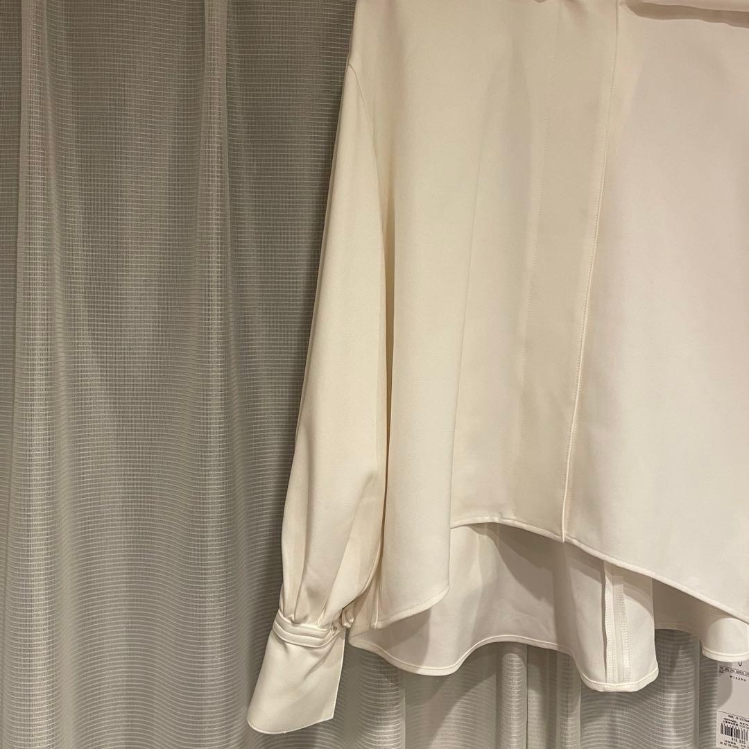 #Newans洗濯機可ビックリボンパウダリーブラウス ボウタイ オンワード