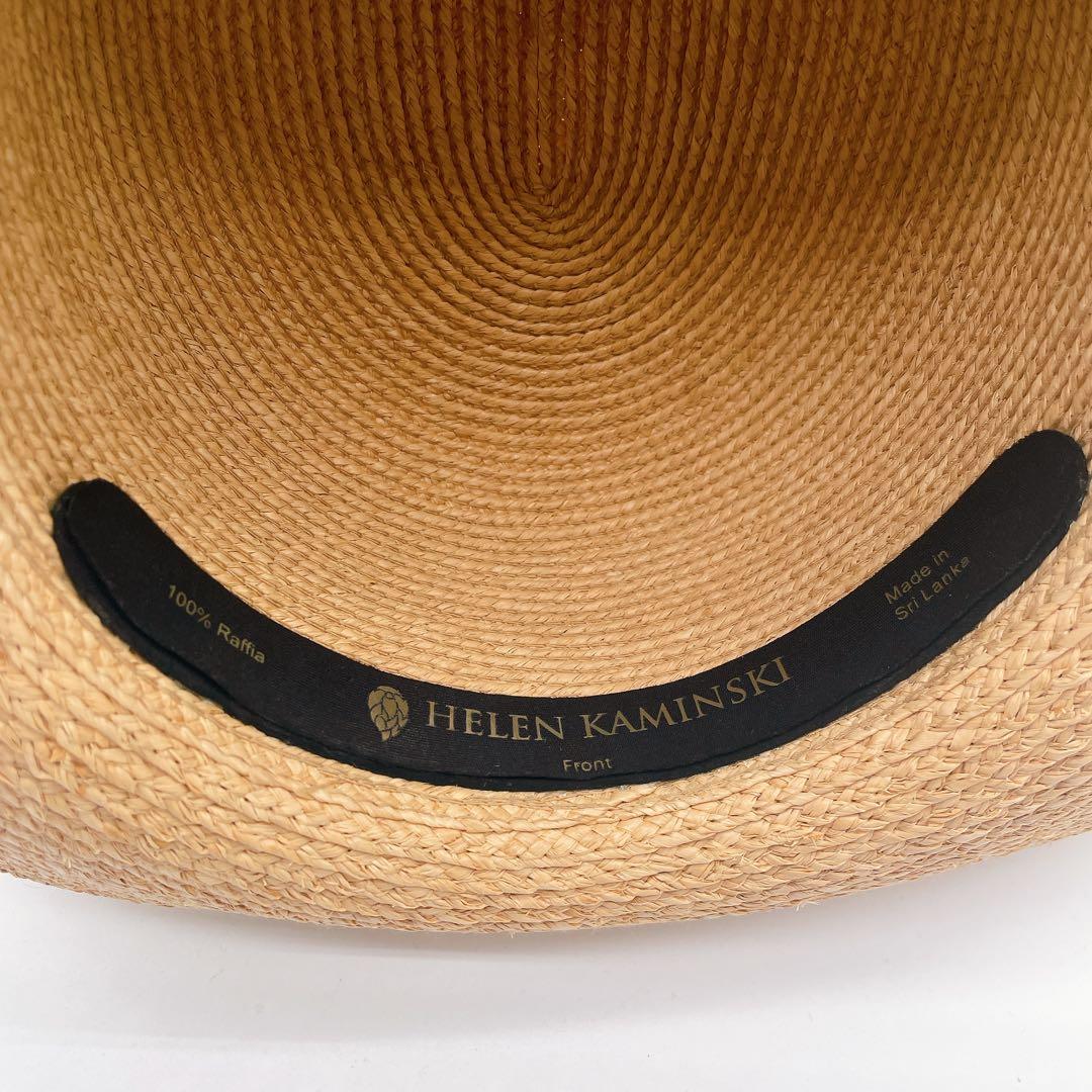 【ヘレンカミンスキー】Newport SB ラフィア 麦わら帽子 ハット リボン