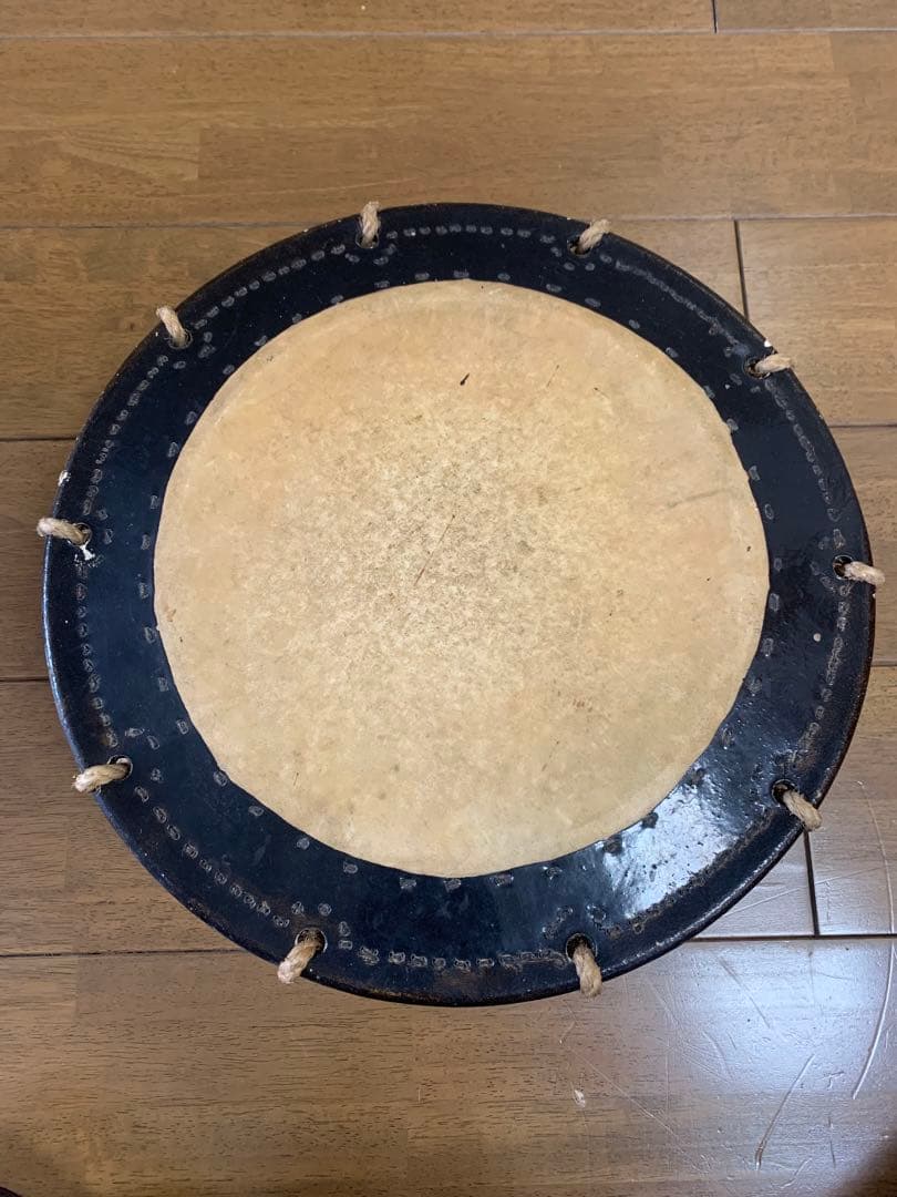 和楽器　和太鼓　締太鼓 　現状品　W36.5cm しめ太鼓 台座 バチ セット