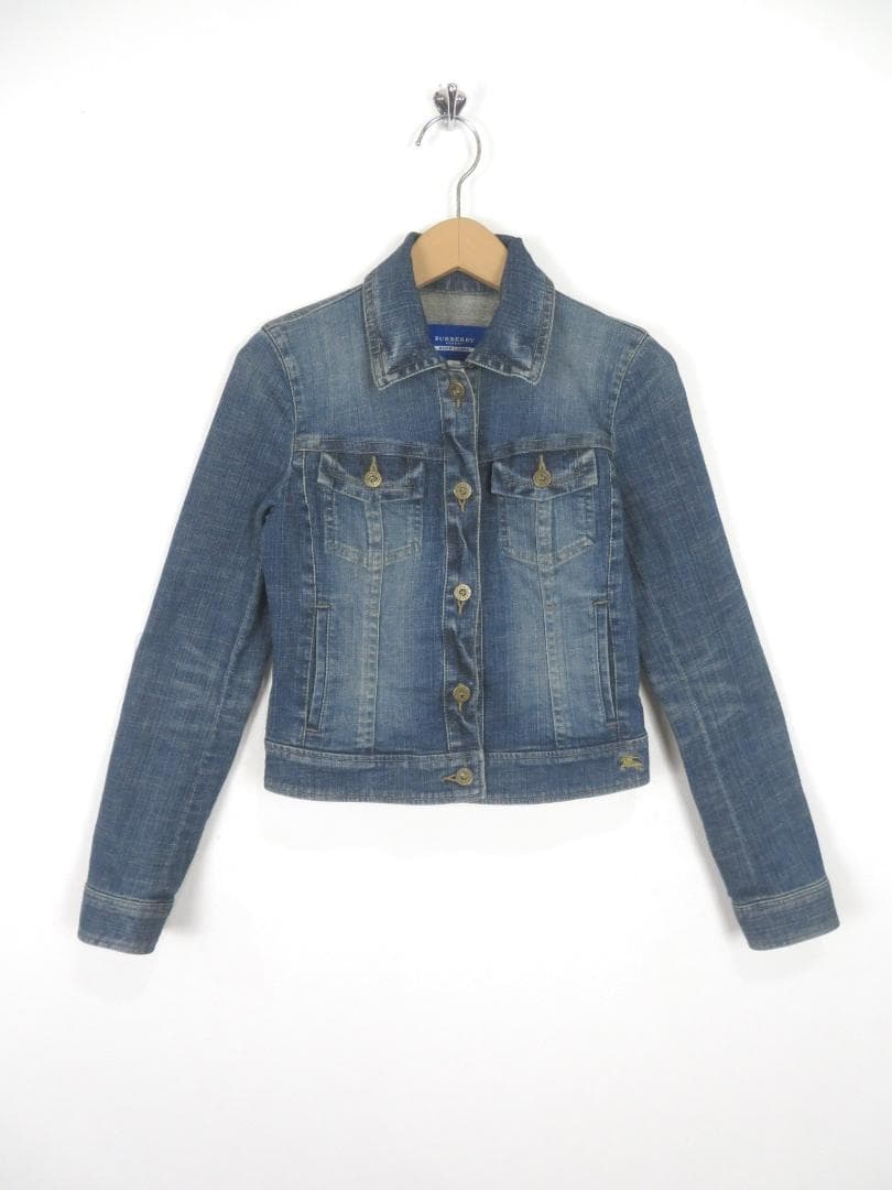 バーバリーブルーレーベル ノバチェック ストレッチ Gジャン 36 レディース