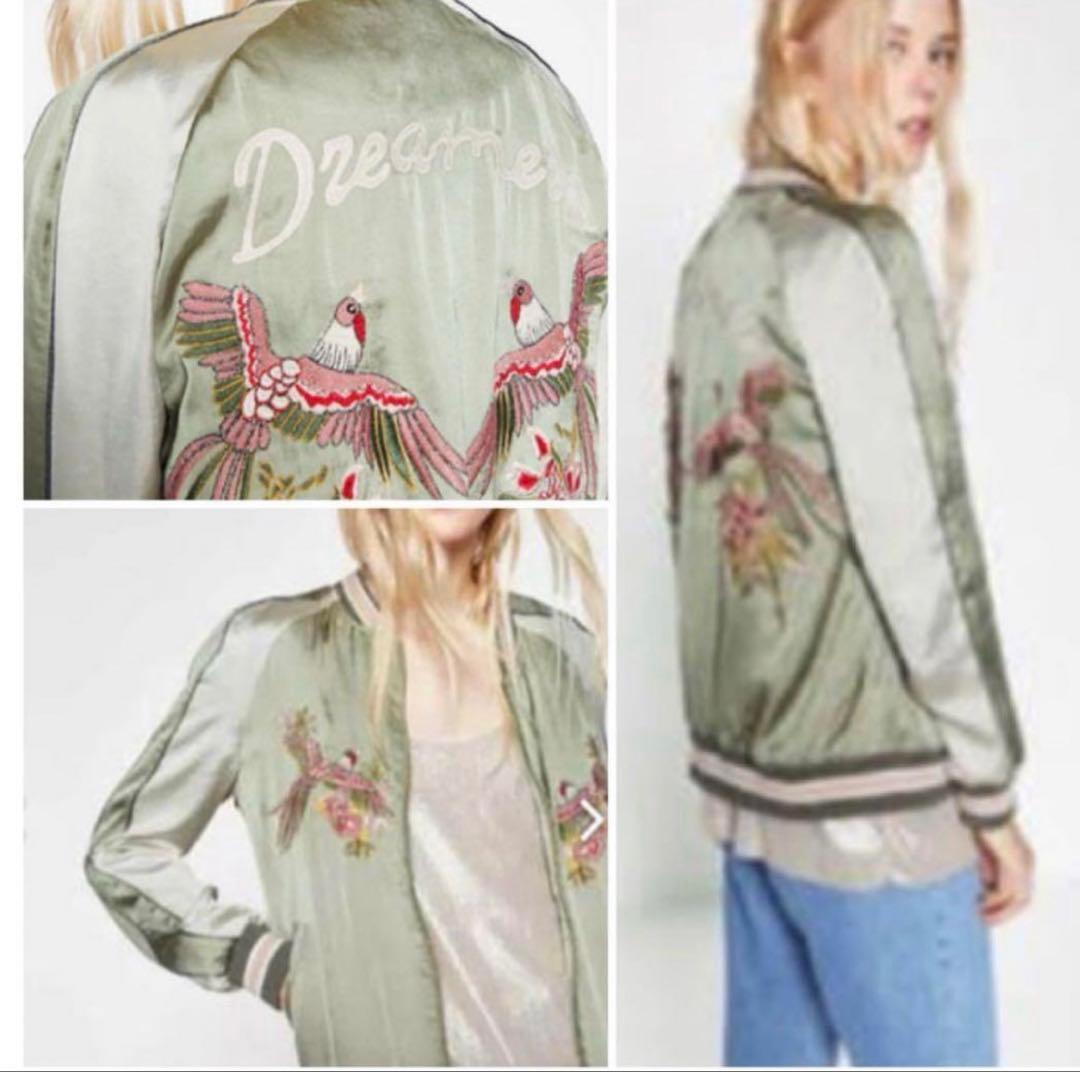 激レアZARA 鳳凰刺繍 スカジャン M 梨花・岩堀せり着用【大人気完売】