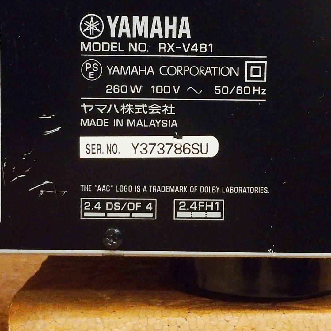 ★☆YAMAHA☆RX-V481☆AVレシーバー☆★ 検索用：ヤマハ