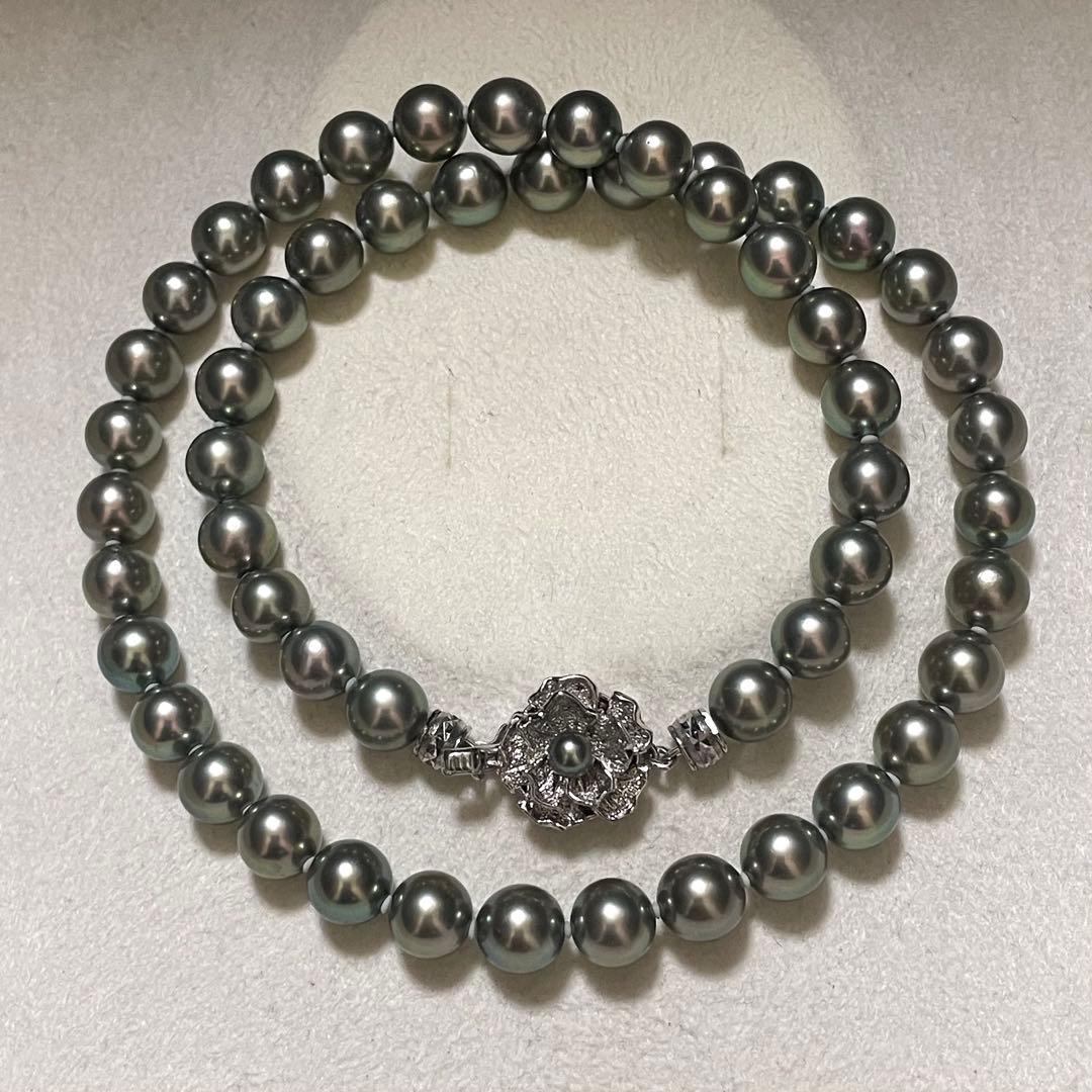 ミエ【極美品✨テリ強】 あこや真珠 ネックレス 7.5-8.0 パール 濃