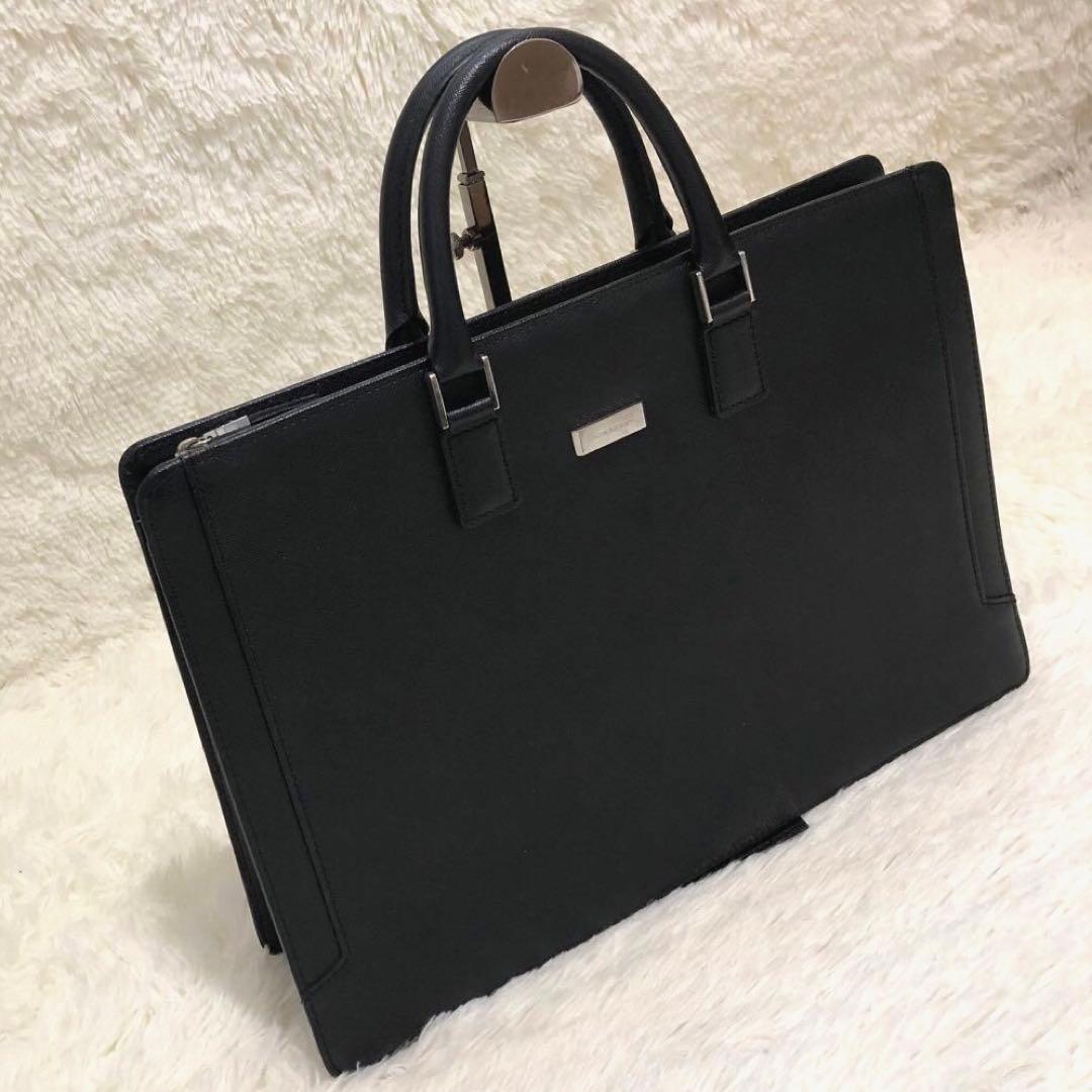 未使用✨バーバリー レザー　ビジネスバッグ ブリーフケース ブラック