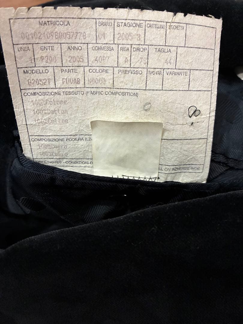 ま*ん様 DOLCE & GABBANA ブラックベルベット テーラードジャケッ