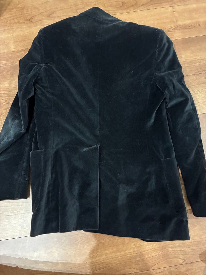 ま*ん様 DOLCE & GABBANA ブラックベルベット テーラードジャケッ