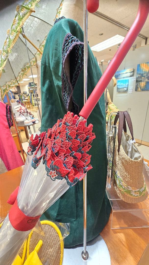 近沢レース　ハッピーアンブレラ　春摘みいちご　赤