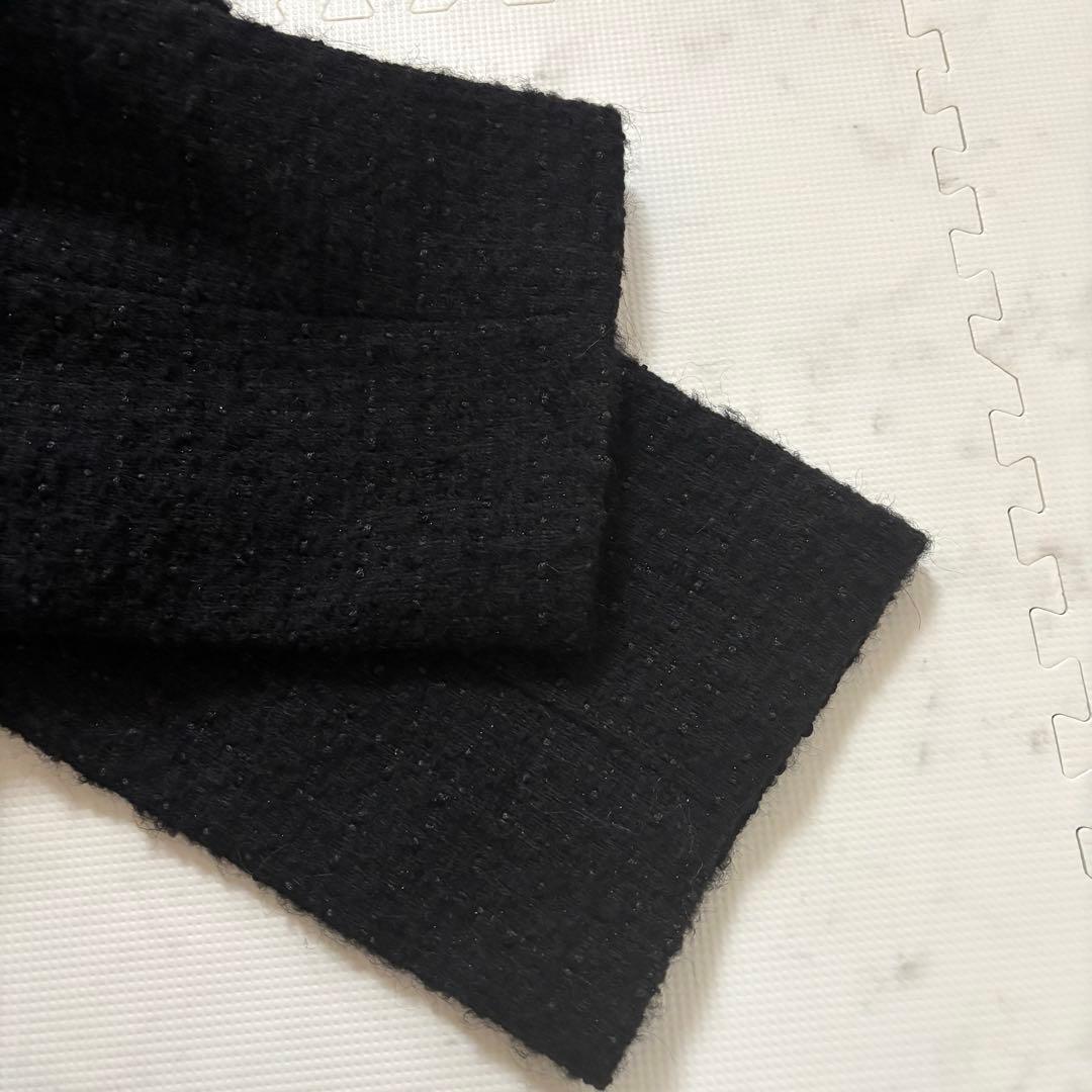 美品✨23AWドゥーズィエムクラス ツイードジャケット　アルパカ　ダブル　黒