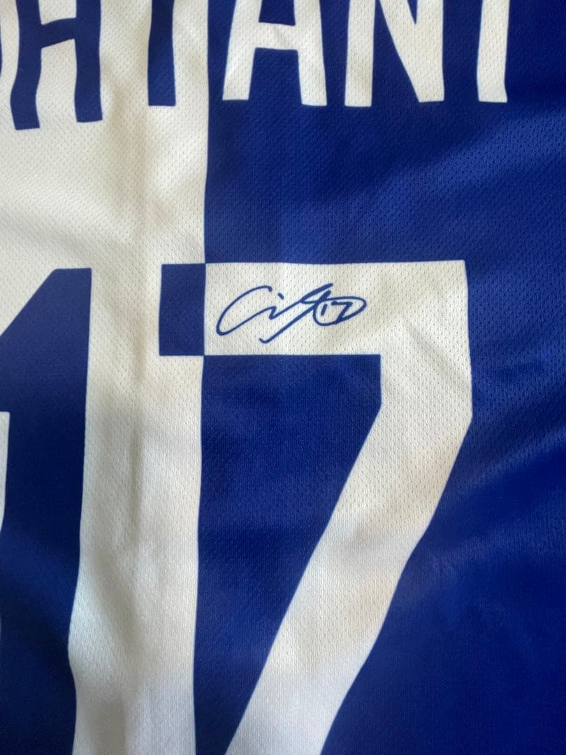 MLBドジャース 大谷翔平　 ミックスハーフサインプリント (非売品)&ボール