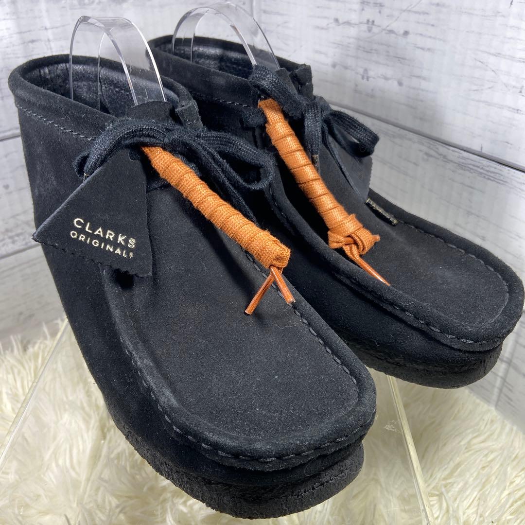 チャーム＆変え紐付✨クラークスCLARKS ORIGINALS ワラビー 黒色