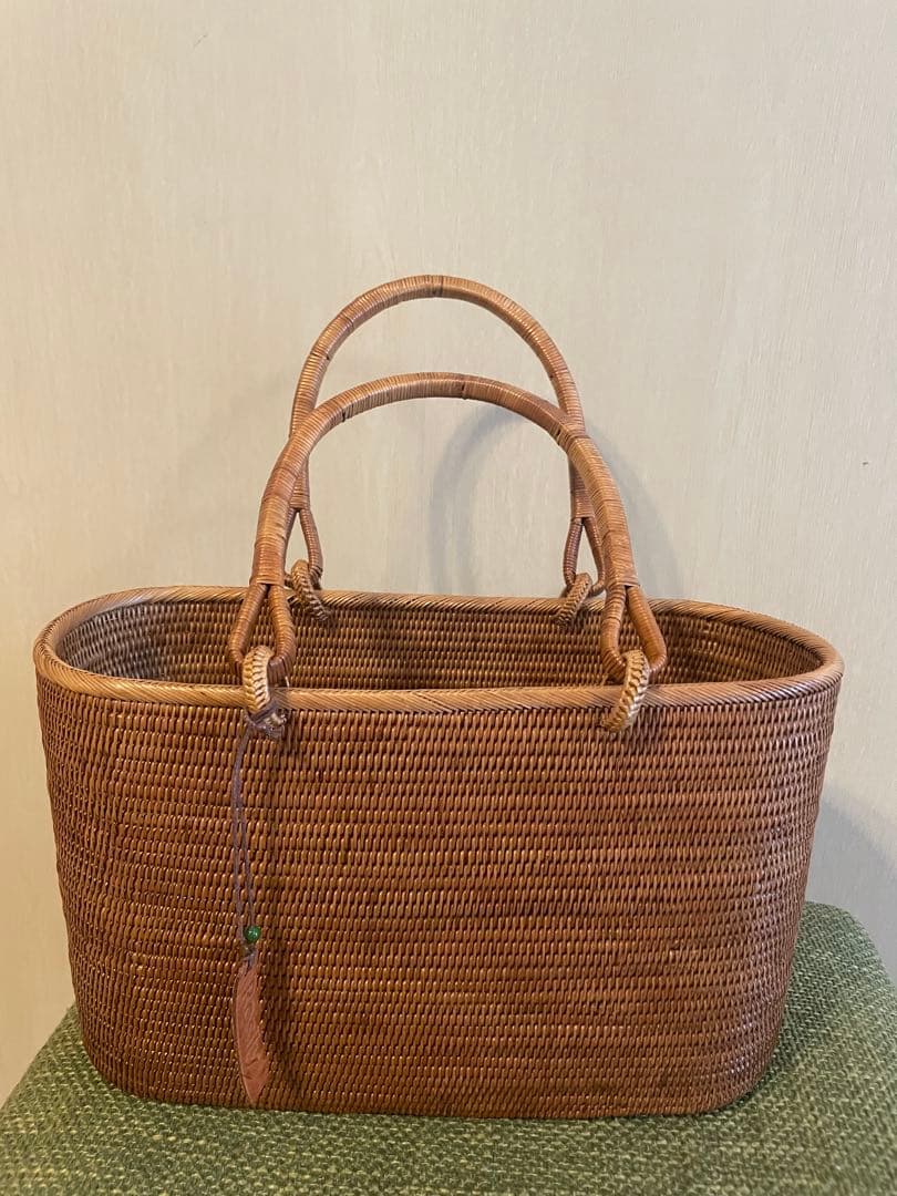 ひこうき雲 アタかごバッグ　美品　Rosily 楕円形