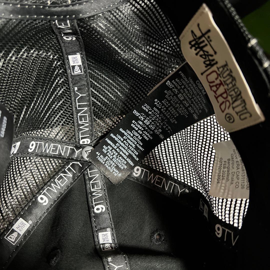 正規品　美品　Stussy✖️NEW ERA ブラック メッシュキャップ
