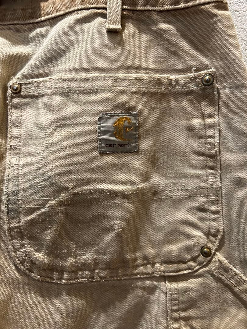 スペシャルCarhartt ダブルニー　ベージュ リペア