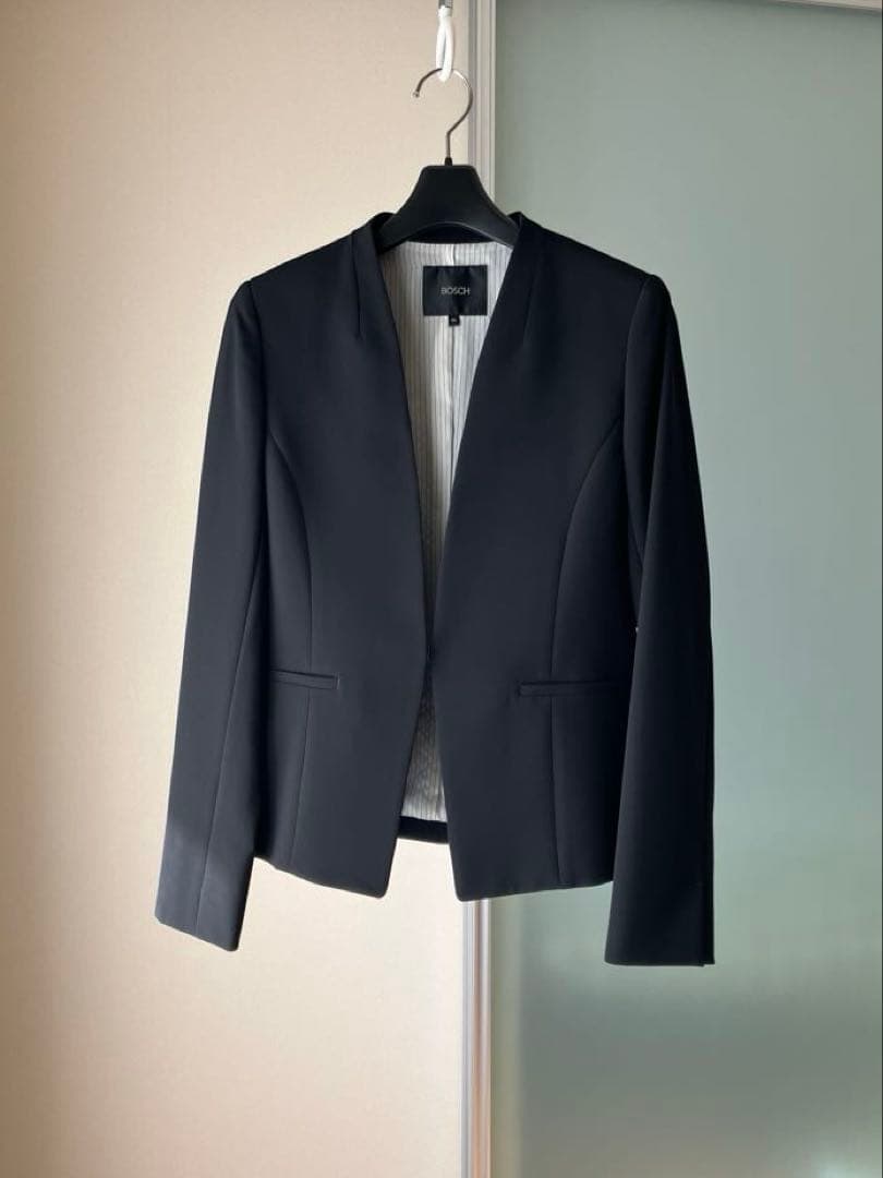 ★美品★ BOSCH セットアップスーツ ブラック ノーカラー サイズ36