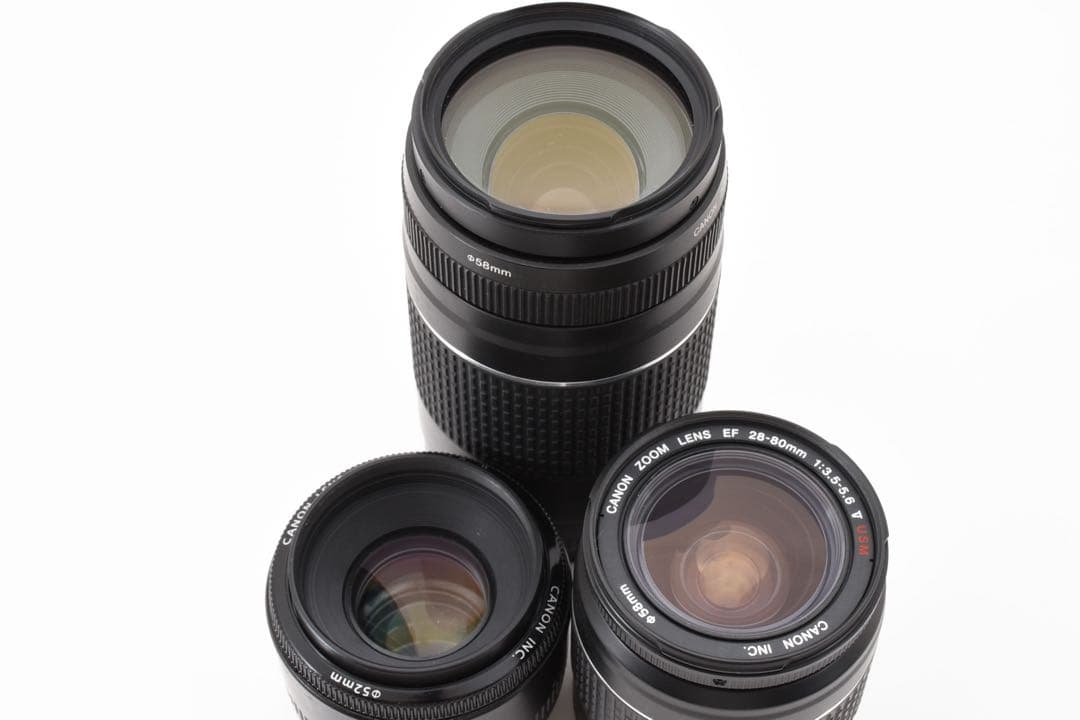 Wi-Fi/動画/保証/Canon EOS80D標準&望遠&単焦点レンズセット