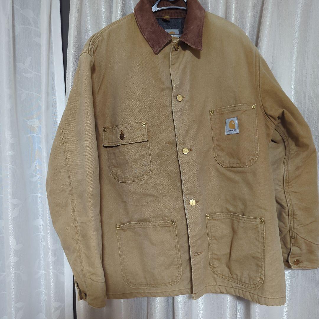 カーハート　ミシガンチョアコート　カバーオール　ヴィンテージ L 薄茶色