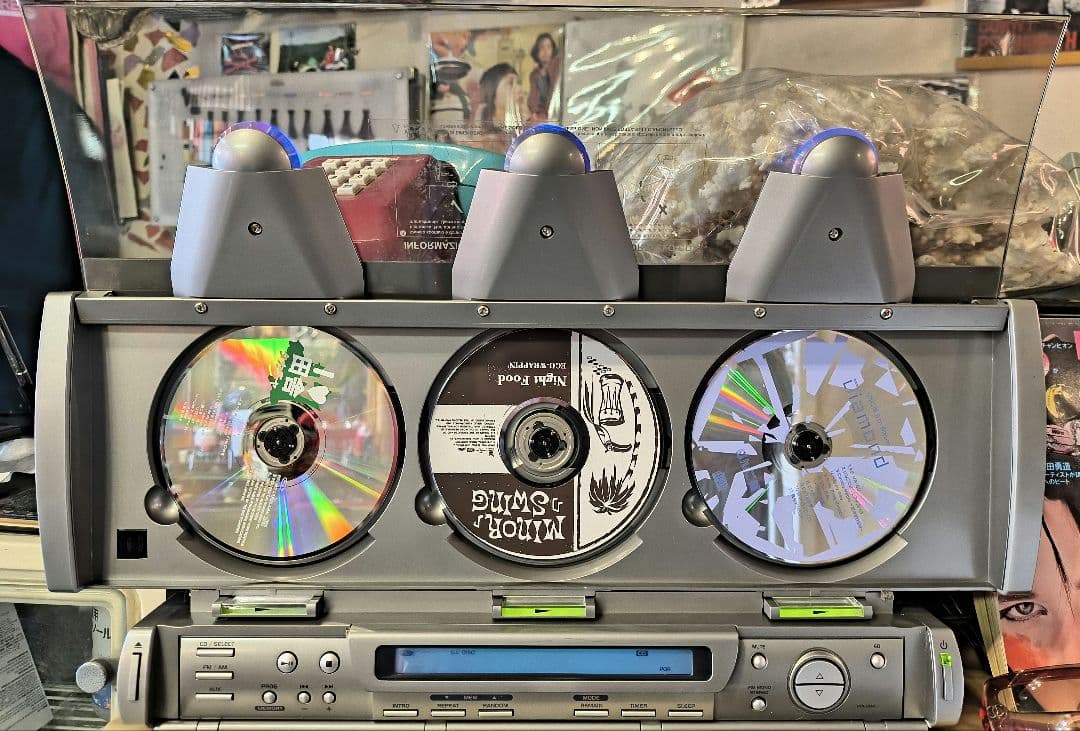 90年 激レア！ネオクラ！お洒落！希少！3連CDチェンジャーミニコンポ ラジカセ