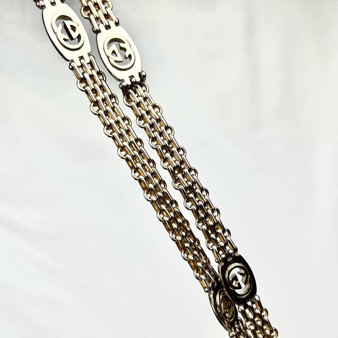 小物 Gucci Interlocking G Gold Chain Belt