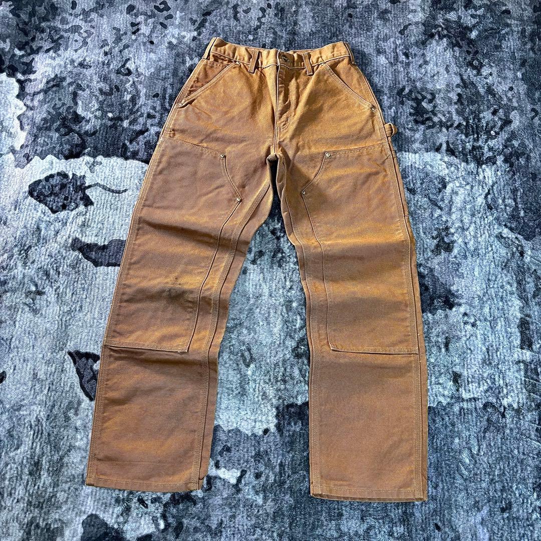 コメ欄セール！USA Carhartt ダブルニー ブラウン 29×30 B01
