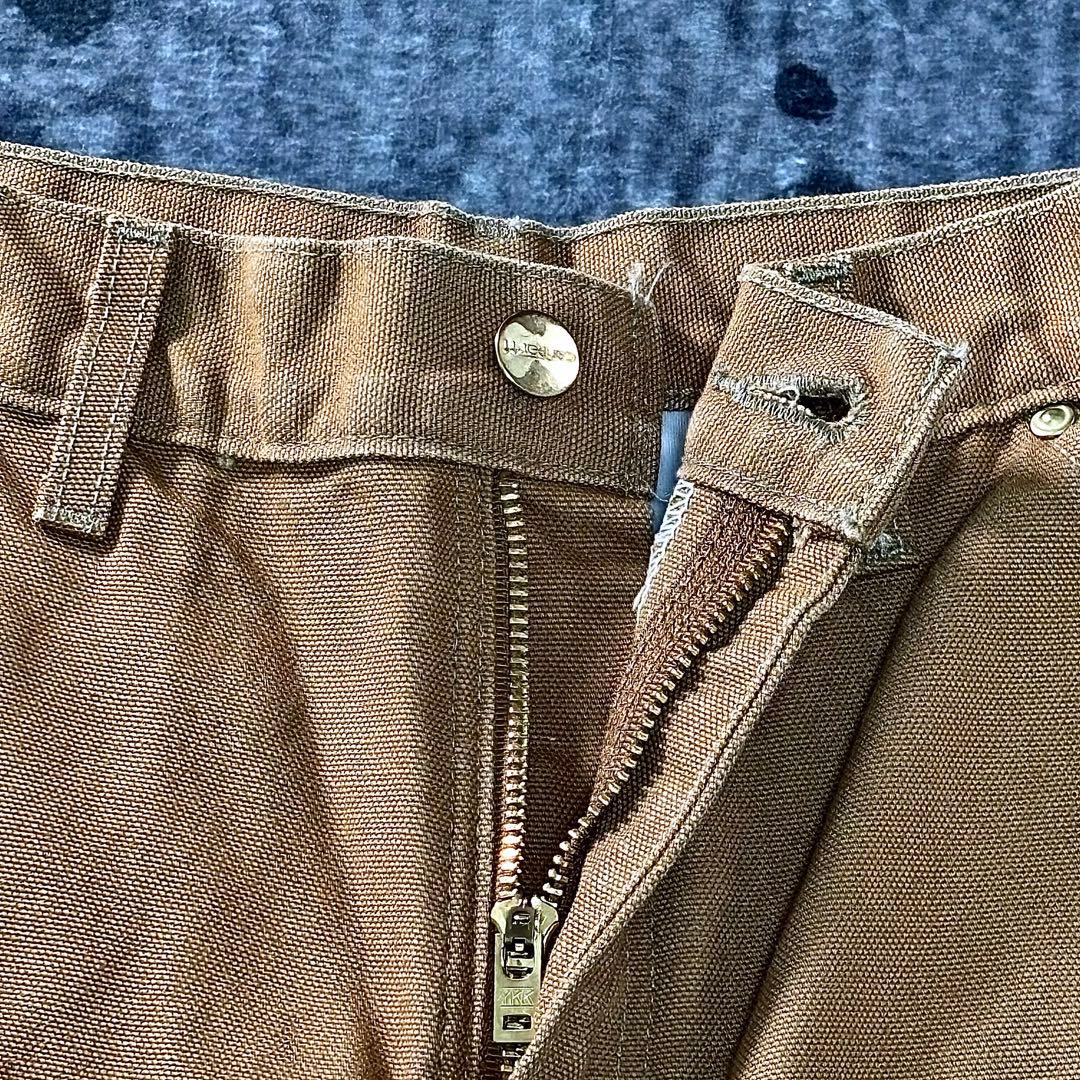 コメ欄セール！USA Carhartt ダブルニー ブラウン 29×30 B01