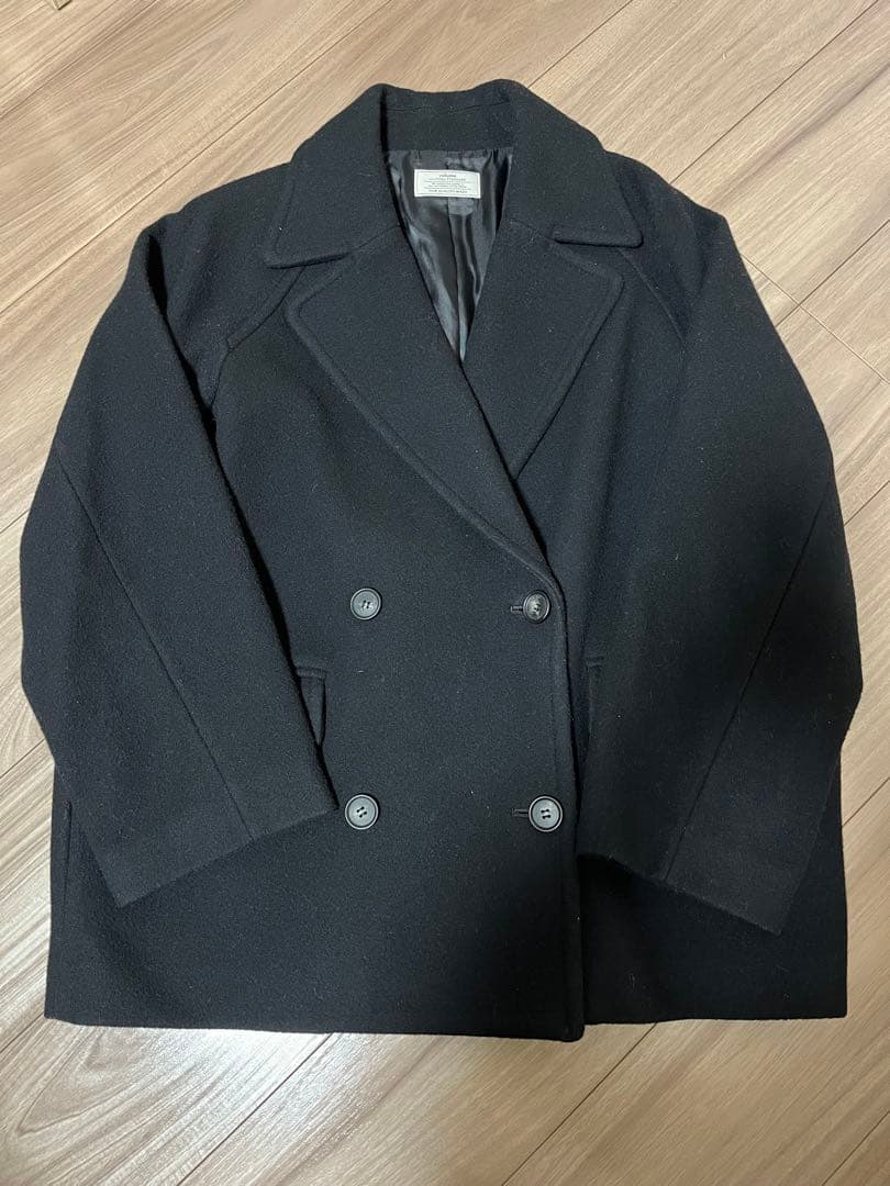 尾州ウールショートPコート　36