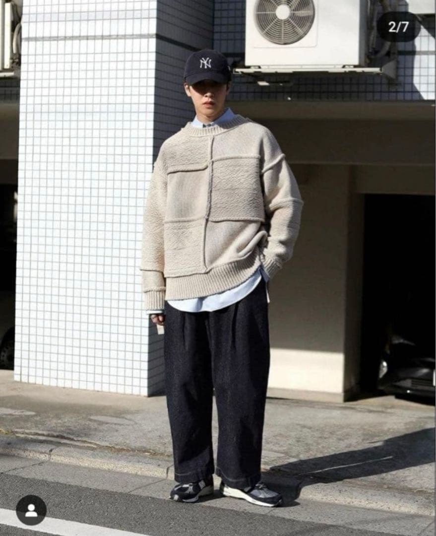 【Name.】21AW PATCHWORK KNIT SWEATER 3