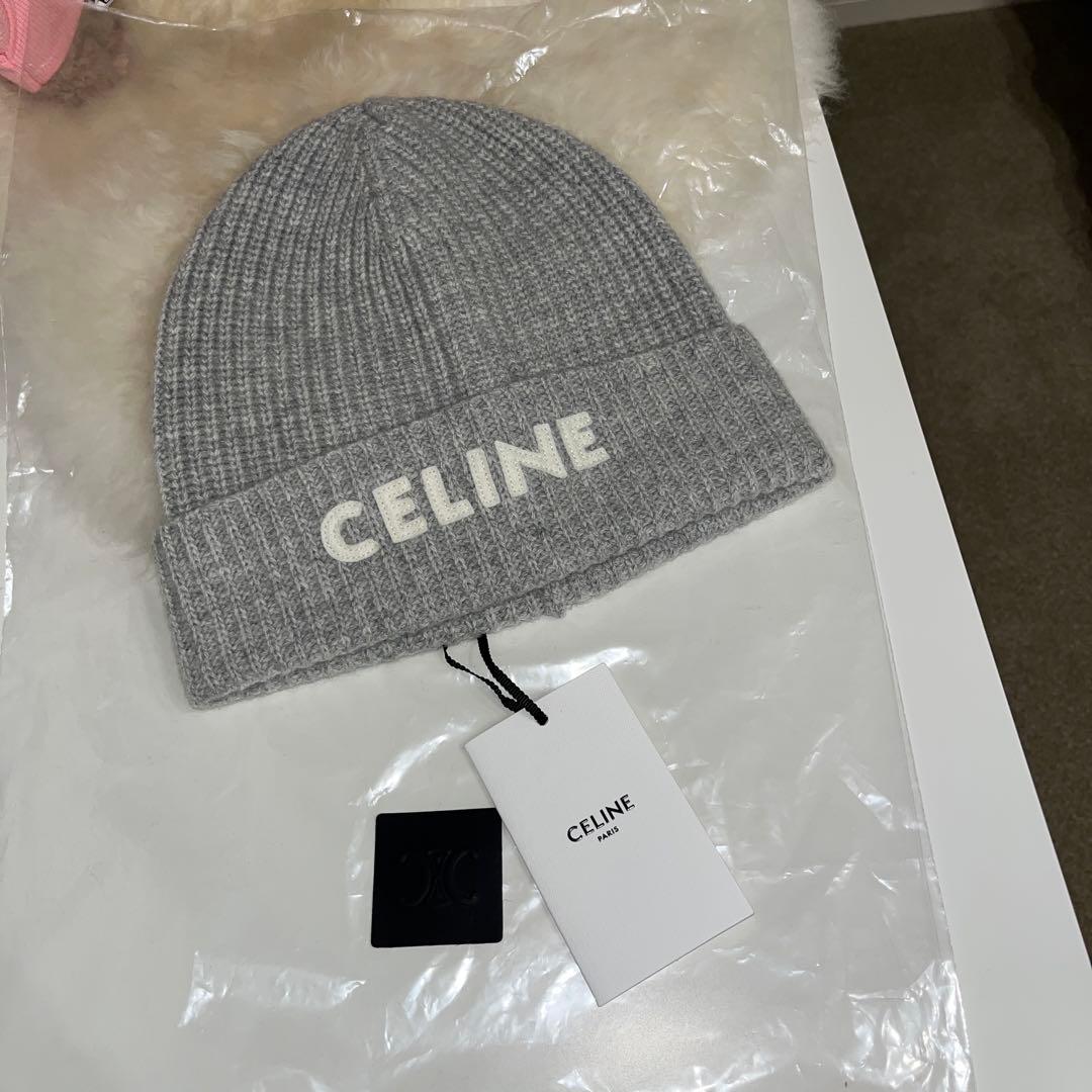 新品未使用⭐︎ セリーヌ　CELINE グレー ニット帽　ビーニー