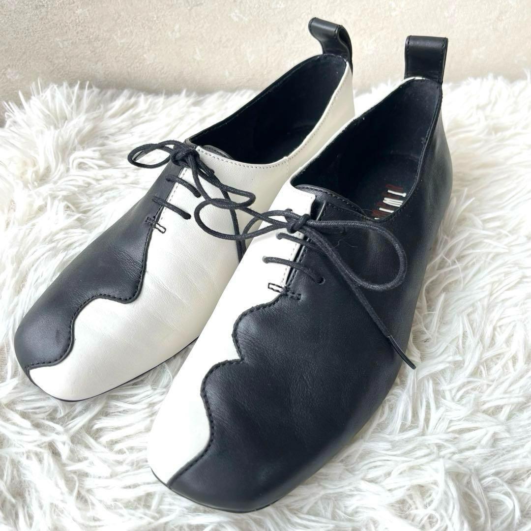 美品　CAMPER カンペールTWINS フラットシューズ　レースアップ