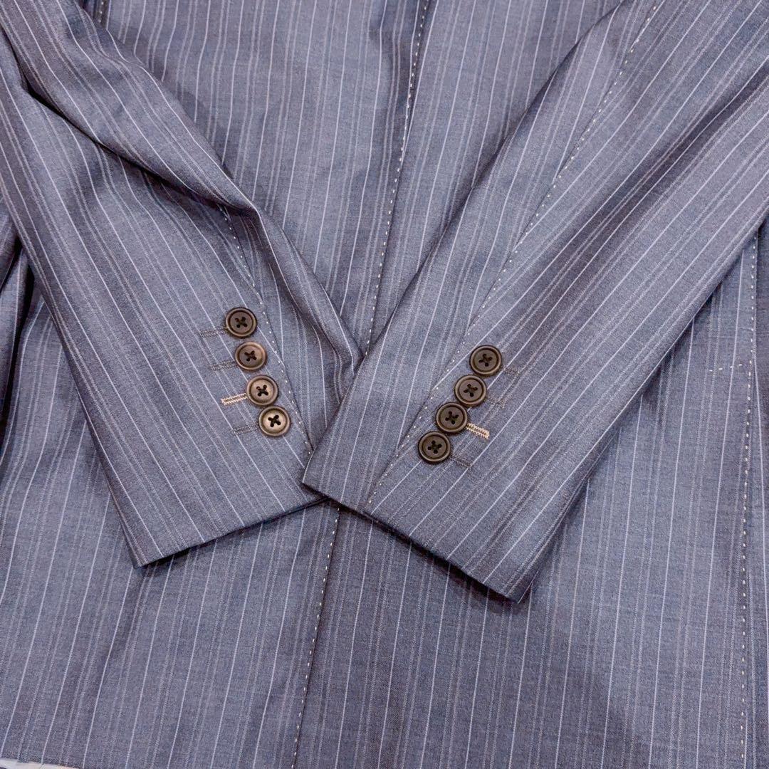 現行モデル ポールスミス×ロロピアーナ セットアップ スーツ　ストライプ XL