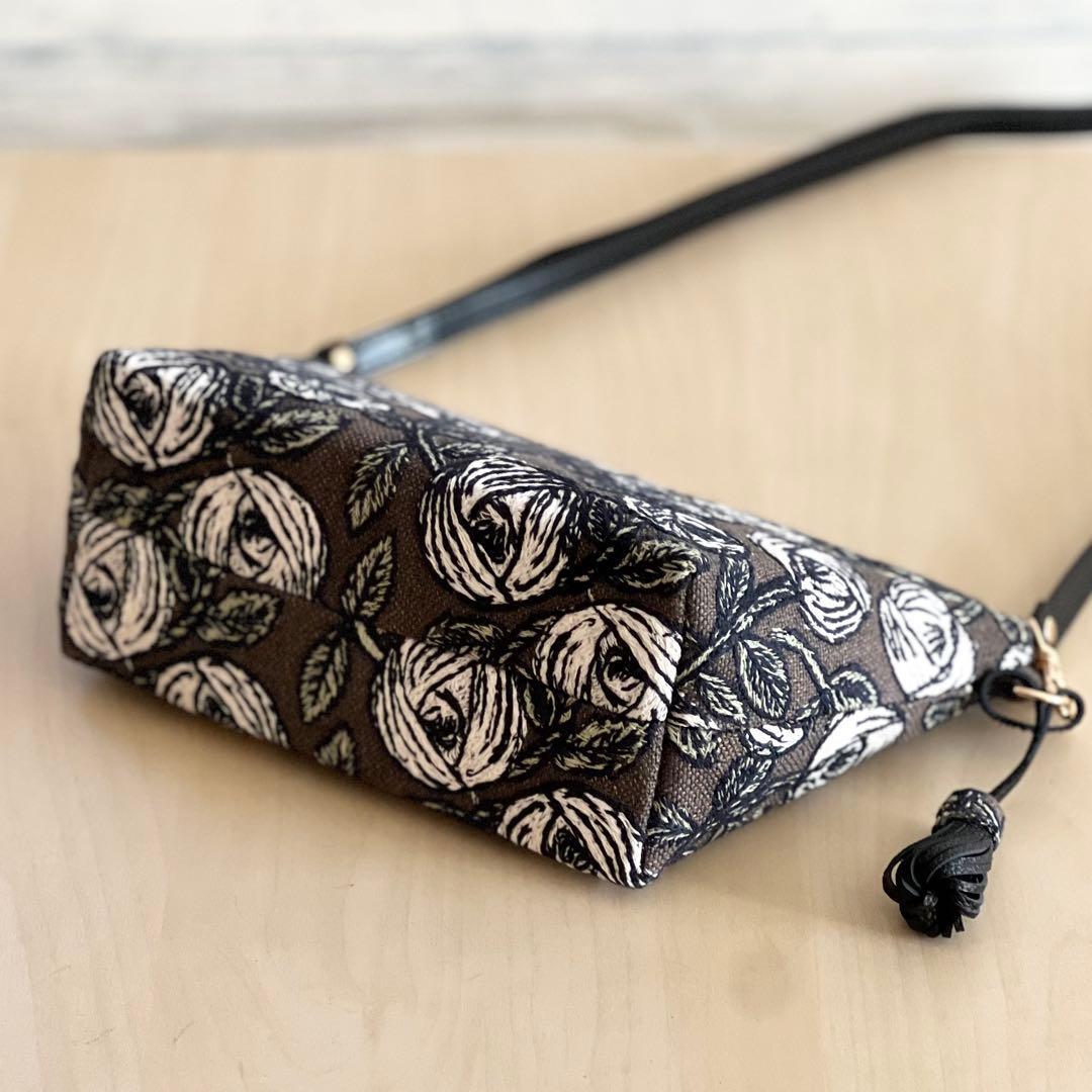 オーダー　ミナペルホネン rosyブラウンショルダーバッグ