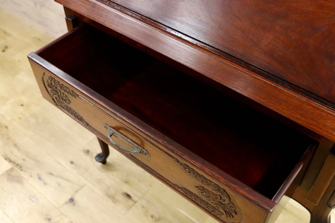 GMHH69○唐木家具 無垢材 ライティングビューロー 書斎机 什器 デスク 机