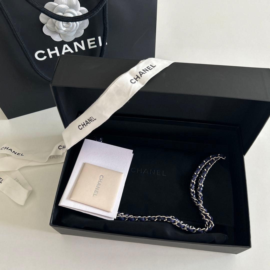 CHANEL チェーンウォレット　バイオレットカラー