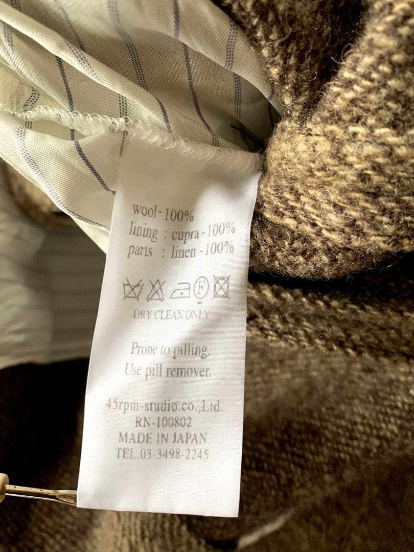 45RPM ウール テーラードジャケット