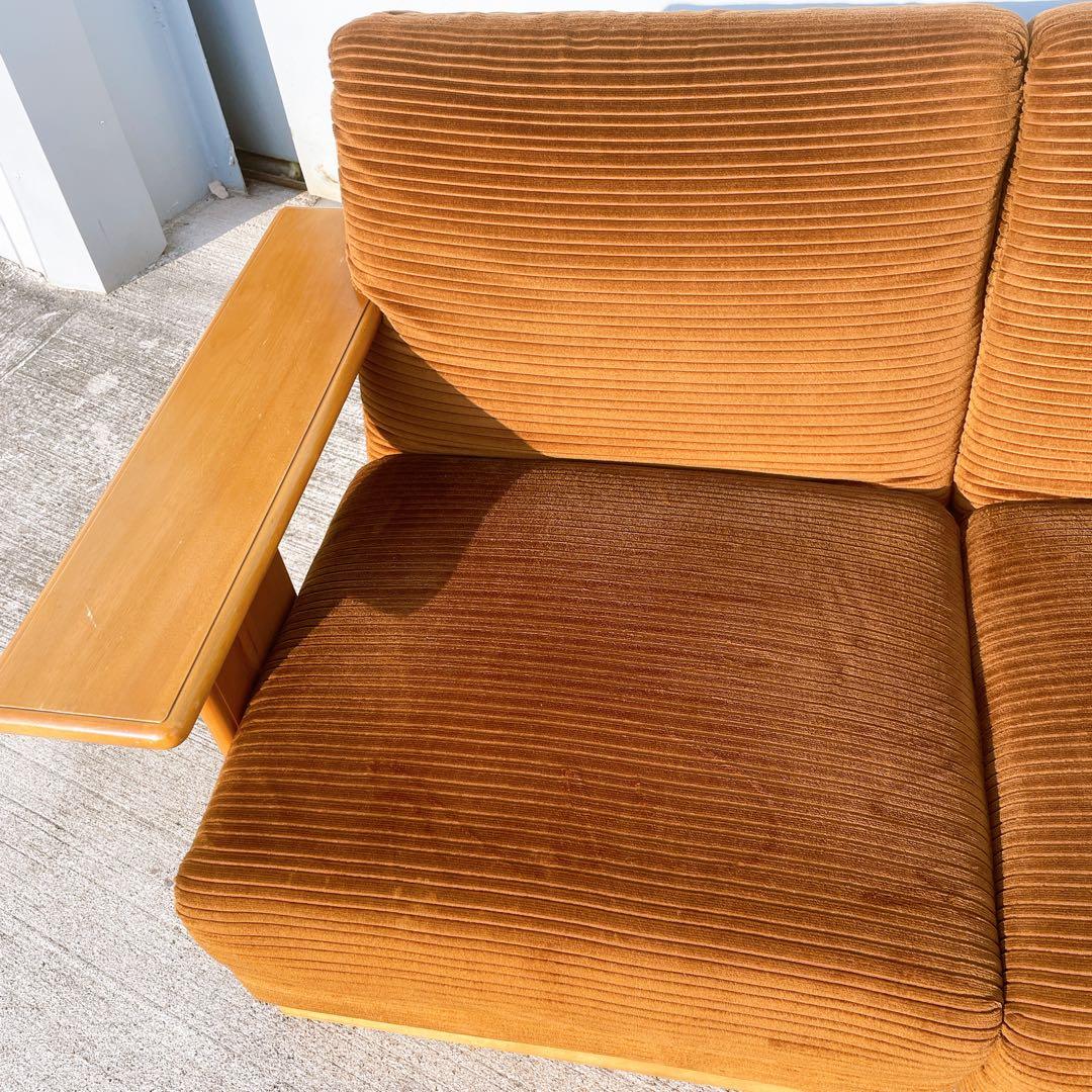 【美品送料込】稀少品 モリシゲ家具 2人掛け セパレートソファ 廃盤